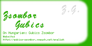 zsombor gubics business card